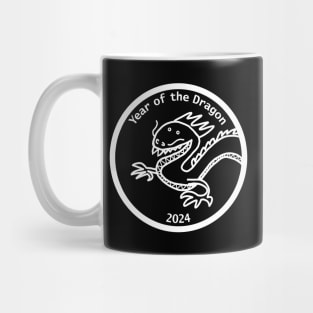 Year of the Dragon 2024 Portrait White Line Mug